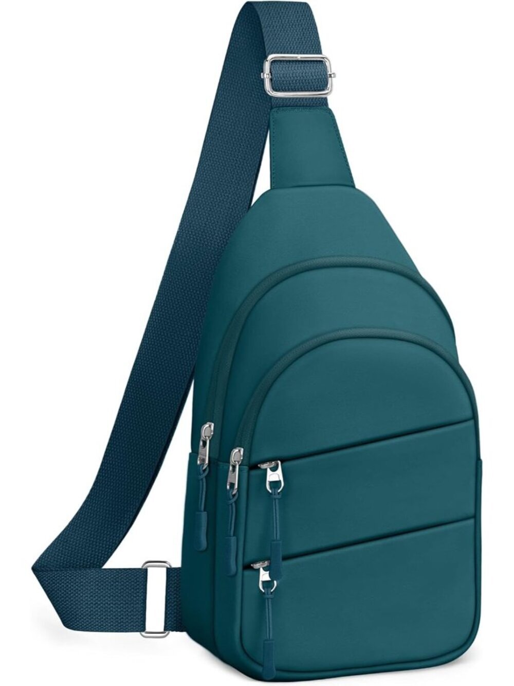 Women's Teal Blue Lightweight Small Hiking Sling Outdoors Travel Crossbody Bags